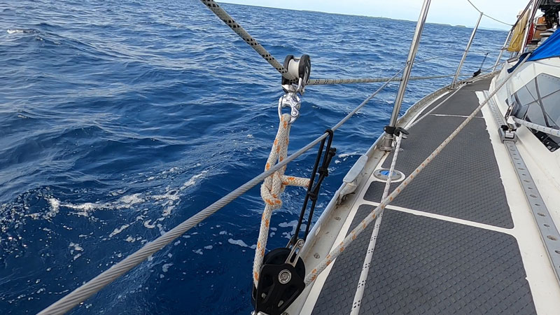 Using the spinnaker pole