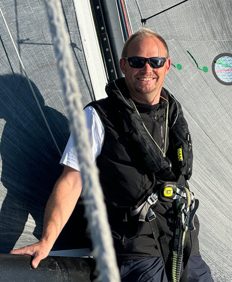 sven cornelius on sailboat