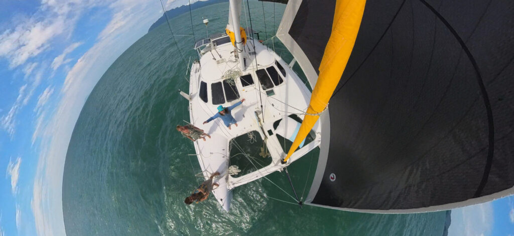 Sailing angles (45 to 140 degrees off the wind)