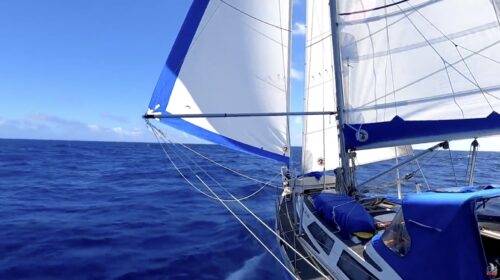 Rolly Tasker Sails 6 sailing offshore with staysail 1